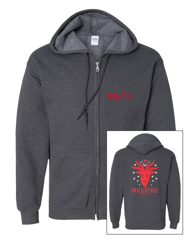 MELVINS GOAT DARK HEATHER ZIP HOODIE