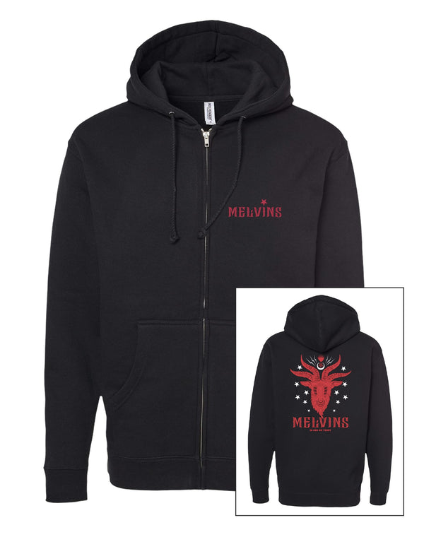 MELVINS GOAT BLACK ZIP HOODIE