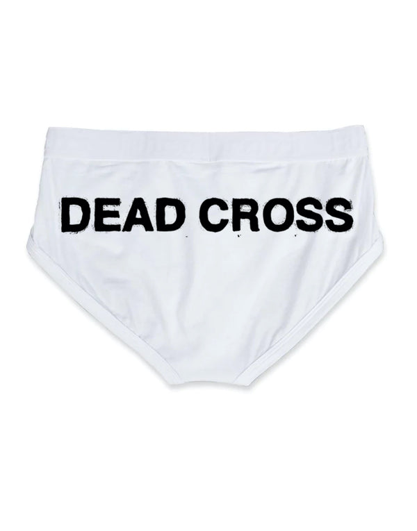 Dead Cross Logo Men's White Cotton Briefs