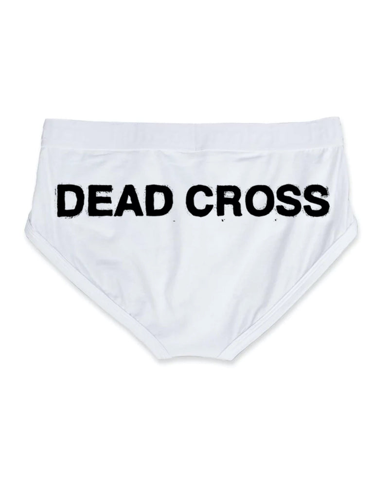 Dead Cross Logo Men's White Cotton Briefs