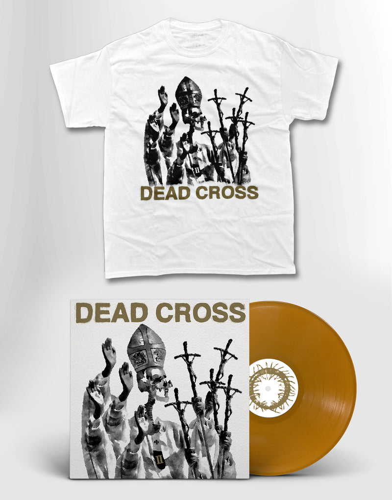 Dead Cross II - Counterfeit Gold Vinyl and T-Shirt Bundle