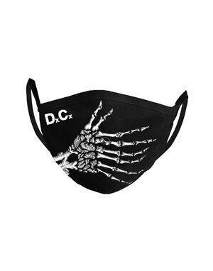 DEAD CROSS "SKELETON HAND" BLACK FACEMASK