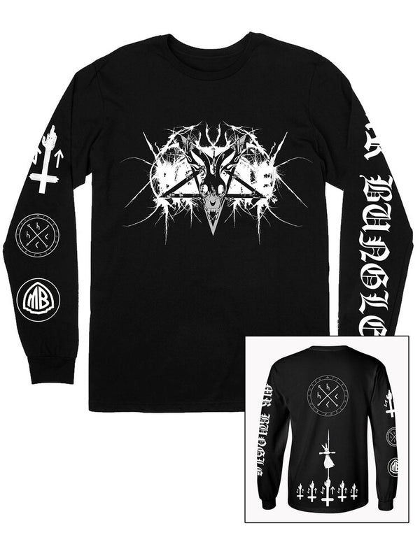 MR BUNGLE "METAL DEVIL LOGO" MENS BLACK LONG SLEEVED T-SHIRT